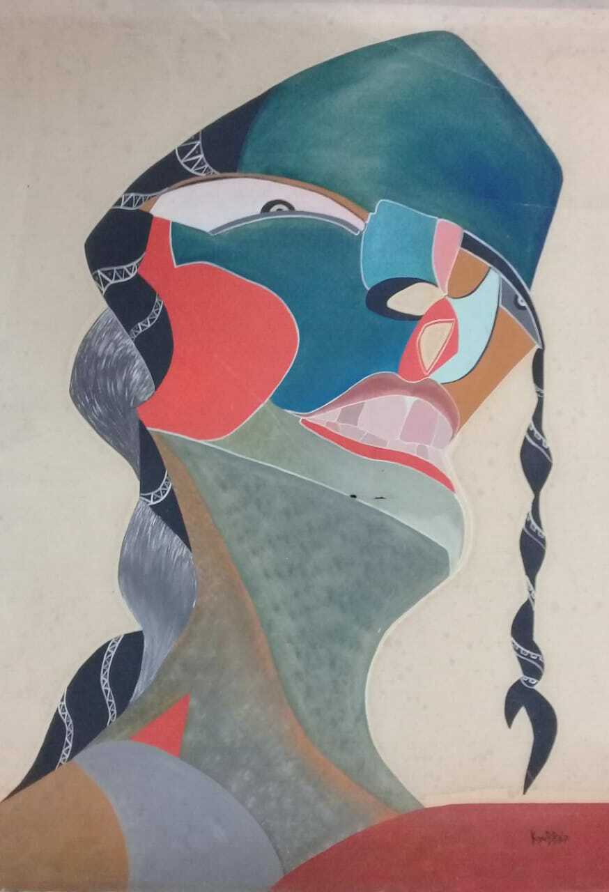 CONTEMPORARY Original Painting - Oil Cardboard - Signed: KWBBAÁZ - Very rare 