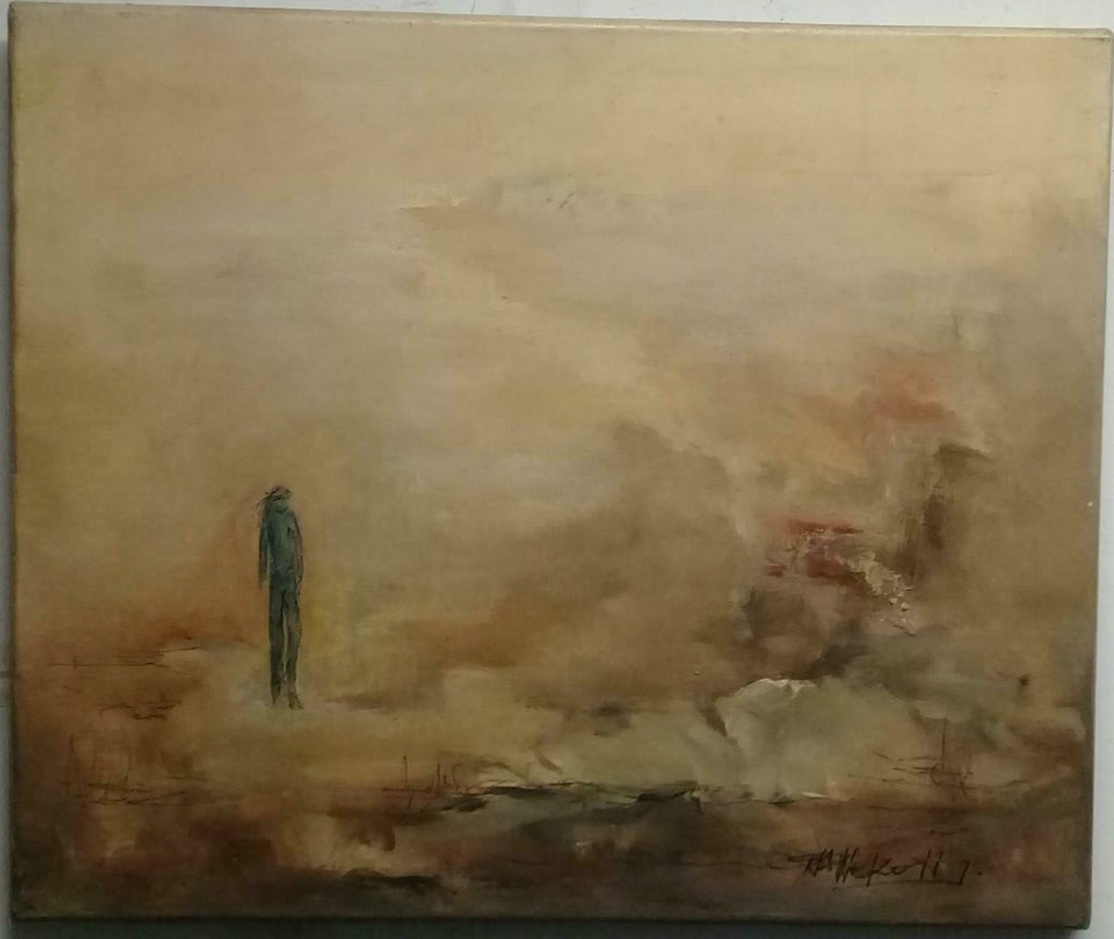 Original Arturo Kubota - Surrealism Oil painting Peruvian Master / Contemporary