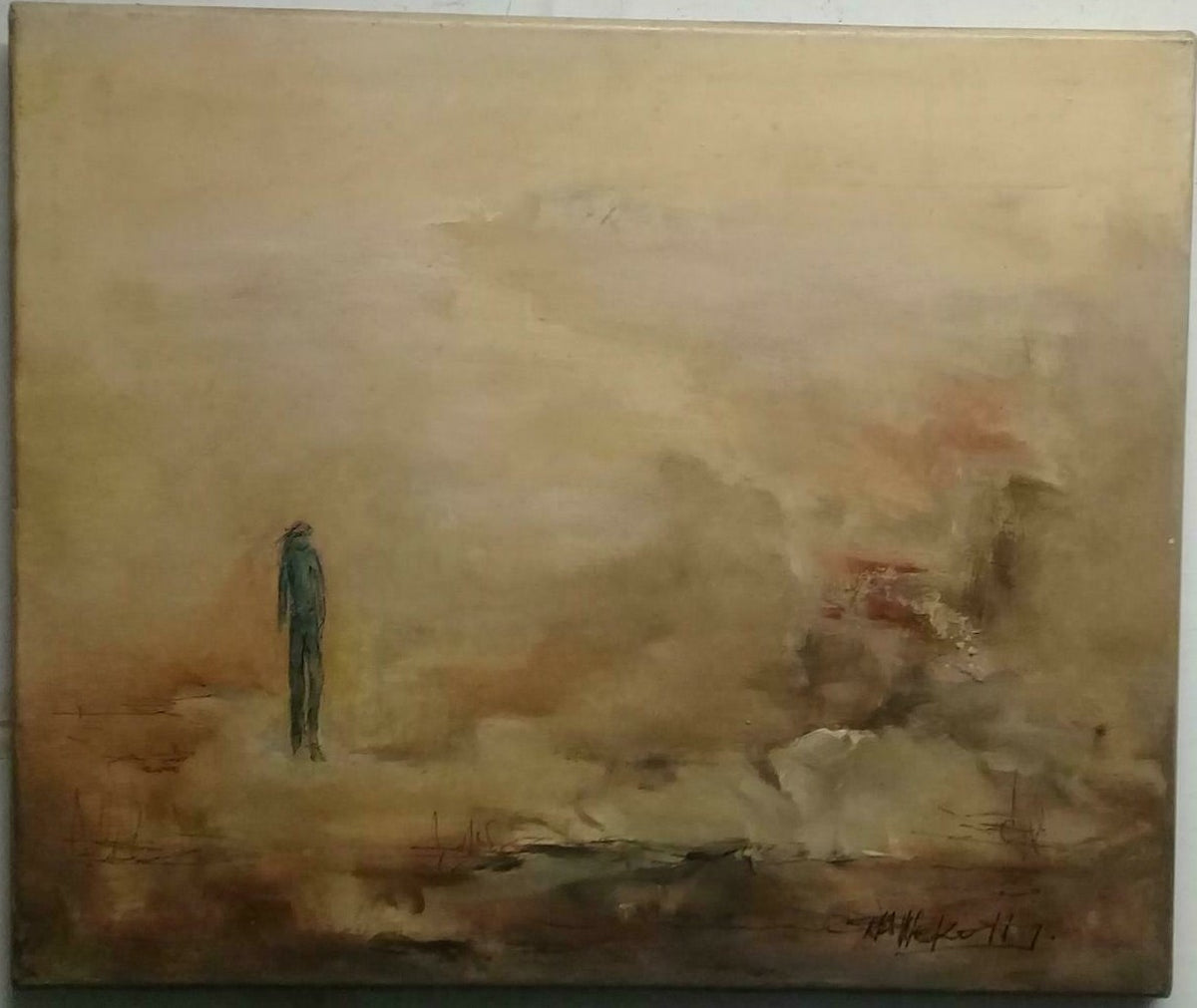 Original Arturo Kubota - Surrealism Oil painting Peruvian Master / Contemporary