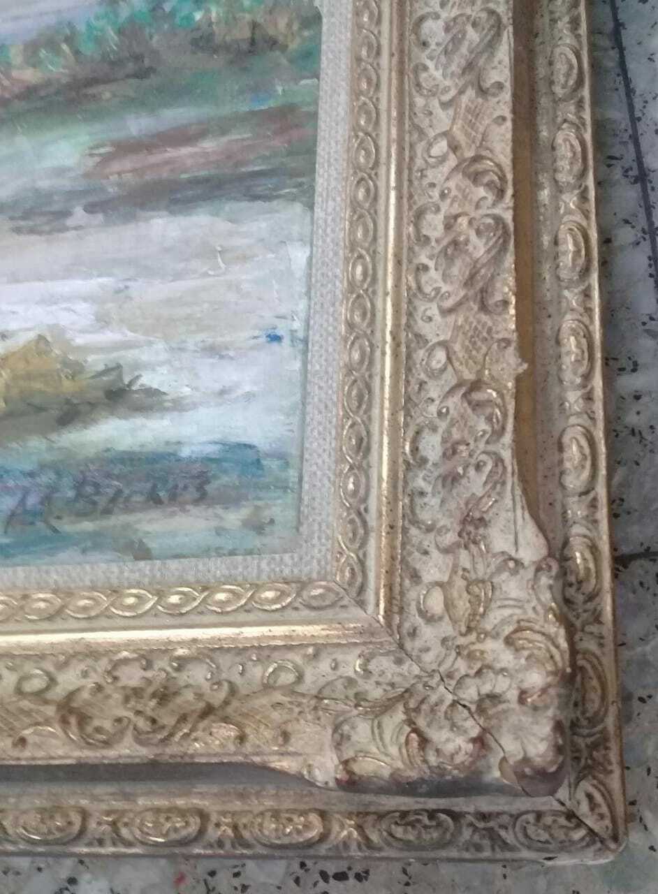 Style of : American Master : A.E. BACKUS - Signed / América landscape / Vintage