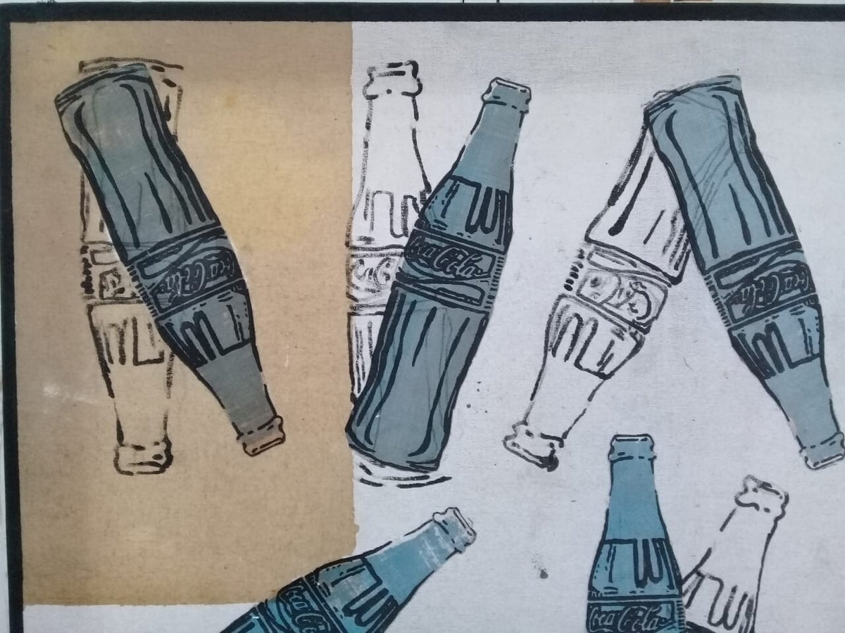 Contemporary Oil Painting Andy WARHOL - Super Rare "Coke"