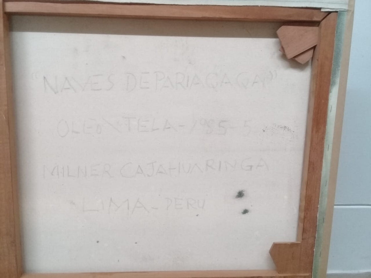 MILNER CAJAHUARINGA / Oil Canvas Painting 1991 / "Pariaqaqa"
