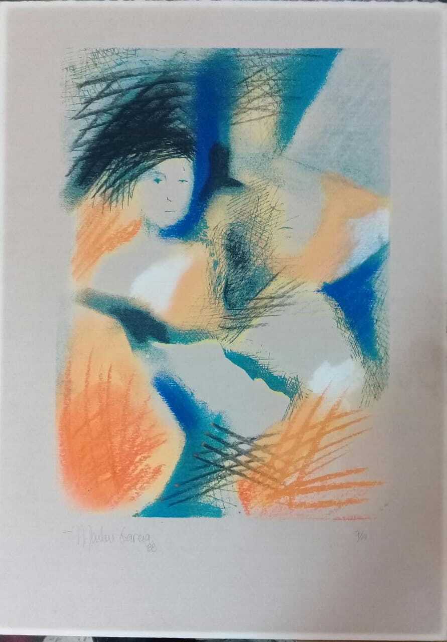FINE ART by Marlene Garcia - Antique engraving P/A Signed  - UNIQUE!