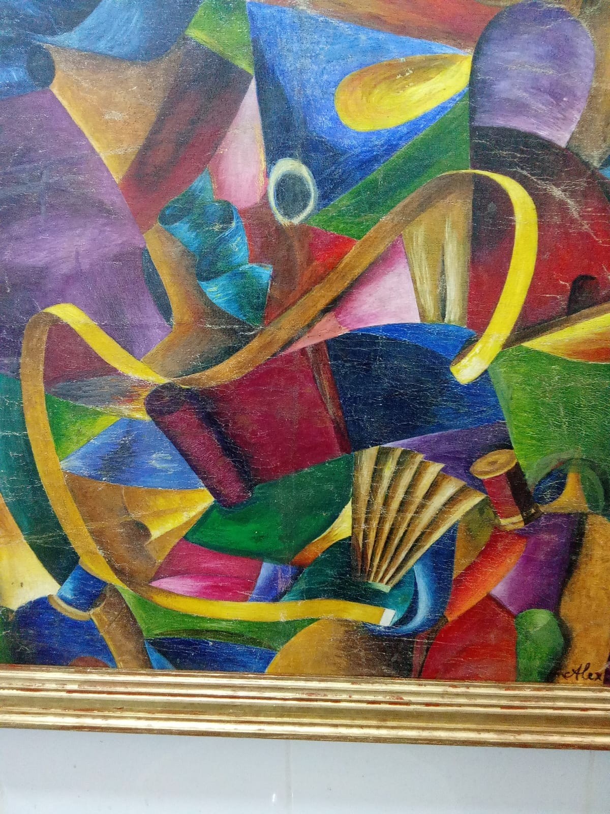 Alexandra Exter (1882 - 1949) OIL CANVAS PAINTING -ATTRIB UNIQUE