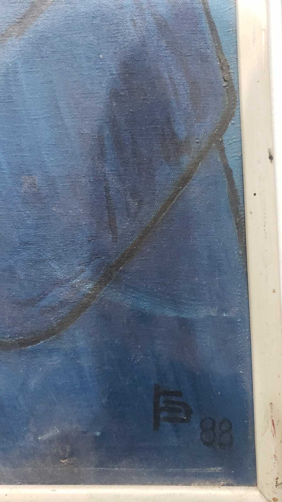 FINE ART: Antique Oil canvas piece - Signed & Dated  ( very rare )