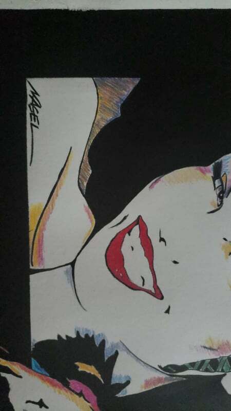 Patrick Nagel - "Untitled" / Colored & Mixed Media / A1 / After
