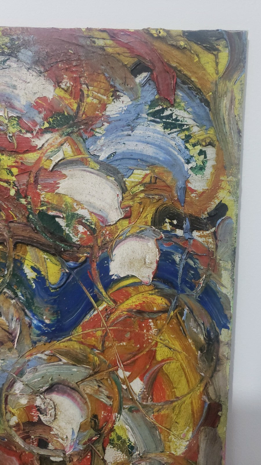 "AFTER RIOPELLE" Antique Oil Canvas Painting / Abstract expressionism / AMAZING
