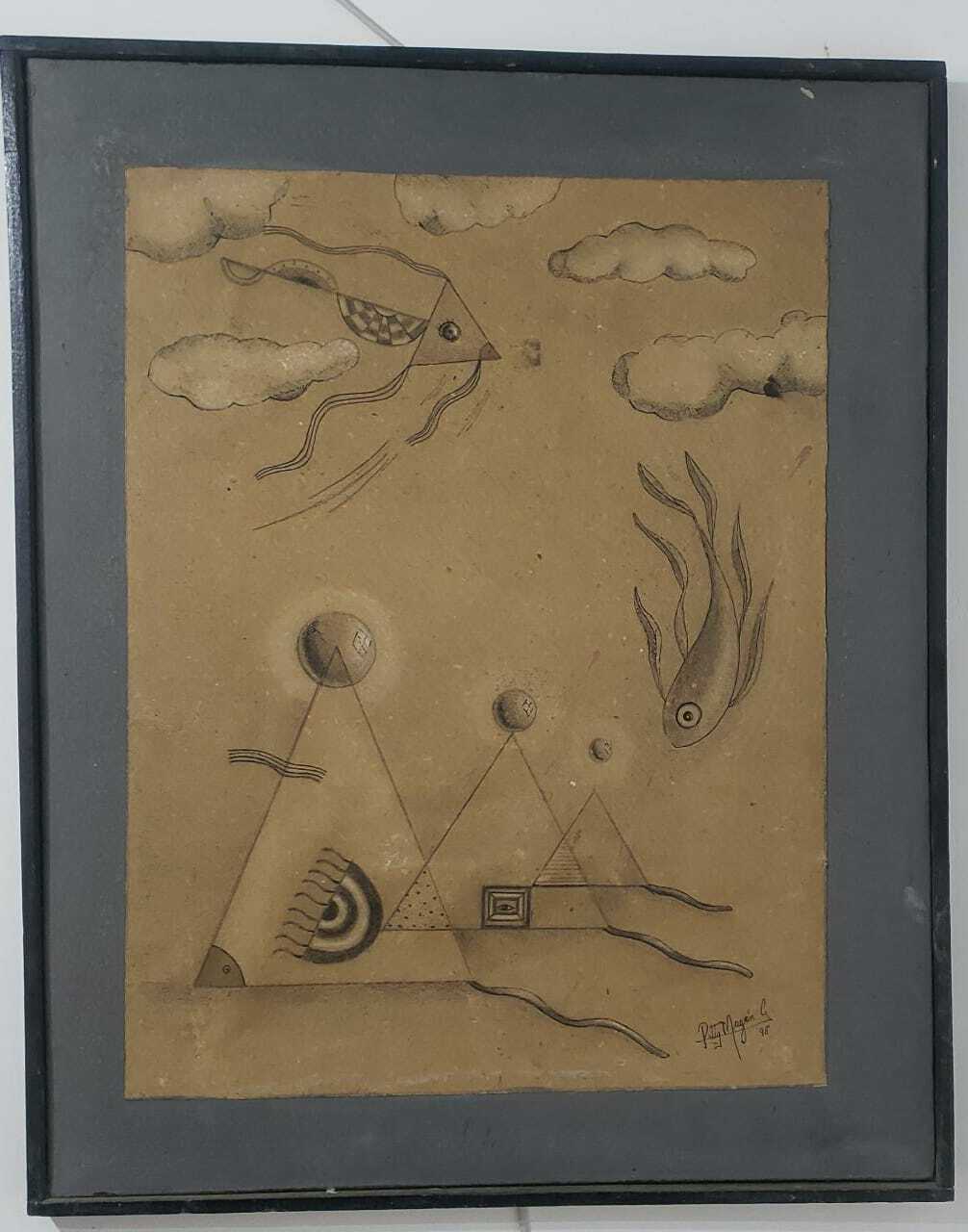 FINE ART Surrealism Oil canvas / Signed  / Unique piece / Art Masterwork