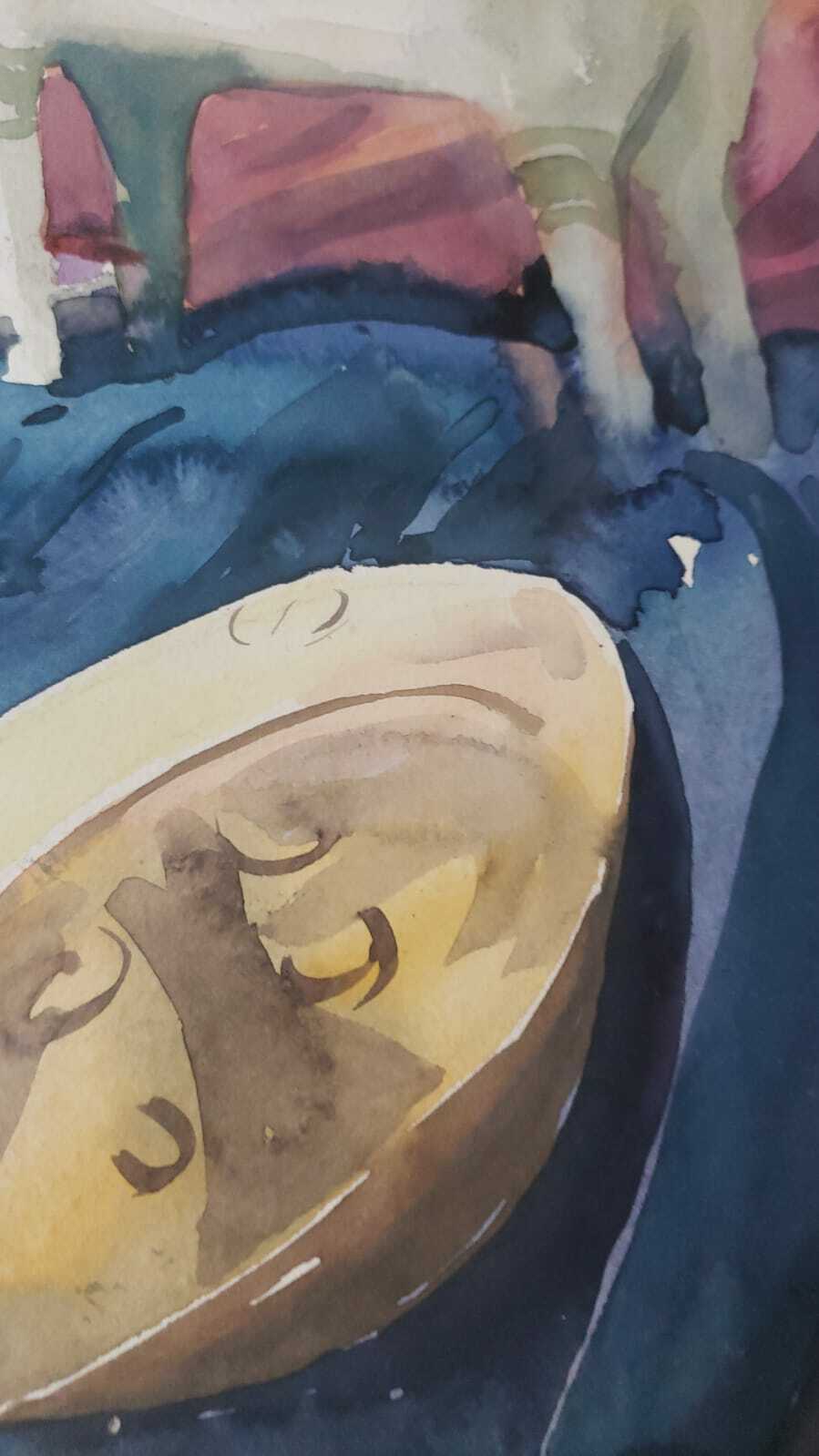 ORIGINAL: Torito de Pucará - Watercolor Painting Peruvian Motive - Amazing 