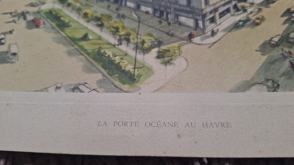 LA PORTE OCEANE - FRENCH COLORED ENGRAVING