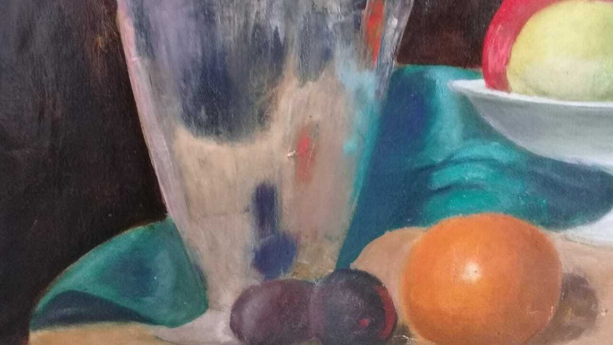 FINE Style of Paul Cézanne - Antique Composition Oil Canvas / Signed 
