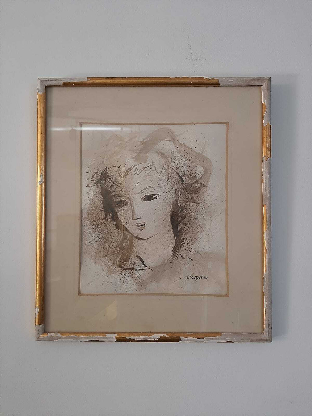 Contemporary Peruvian Master -  Miguel Wetzell - Oil on Paper Painting / Signed