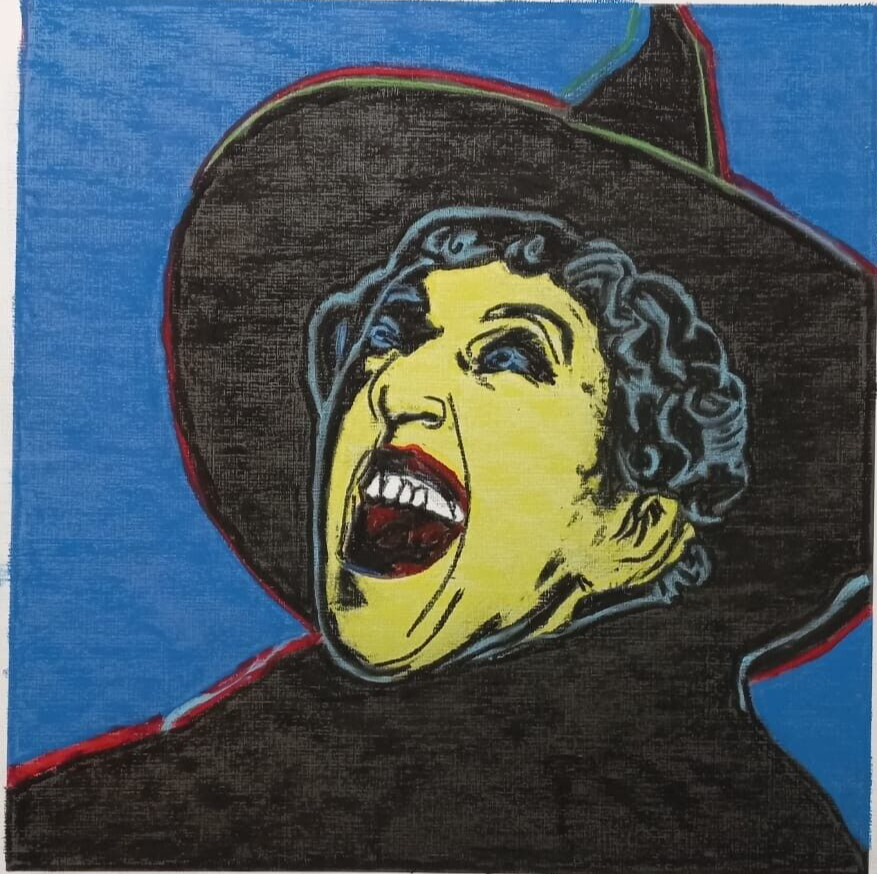American POP MASTER ANDY WARHOL - Amazing Cardboard Mixed media