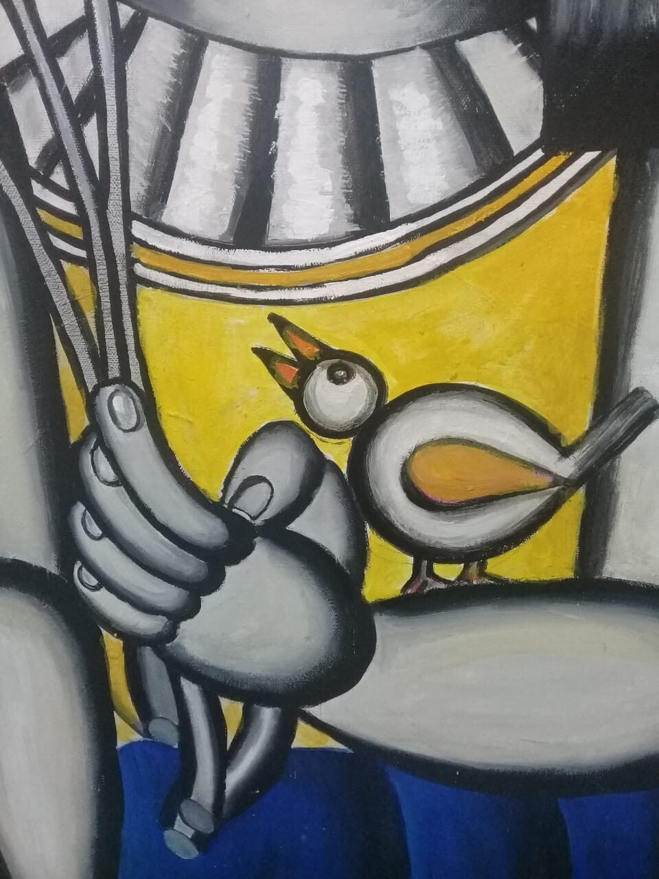 Fine Art - Fernand Leger - Amazing Oil Canvas Board  Painting - Signed