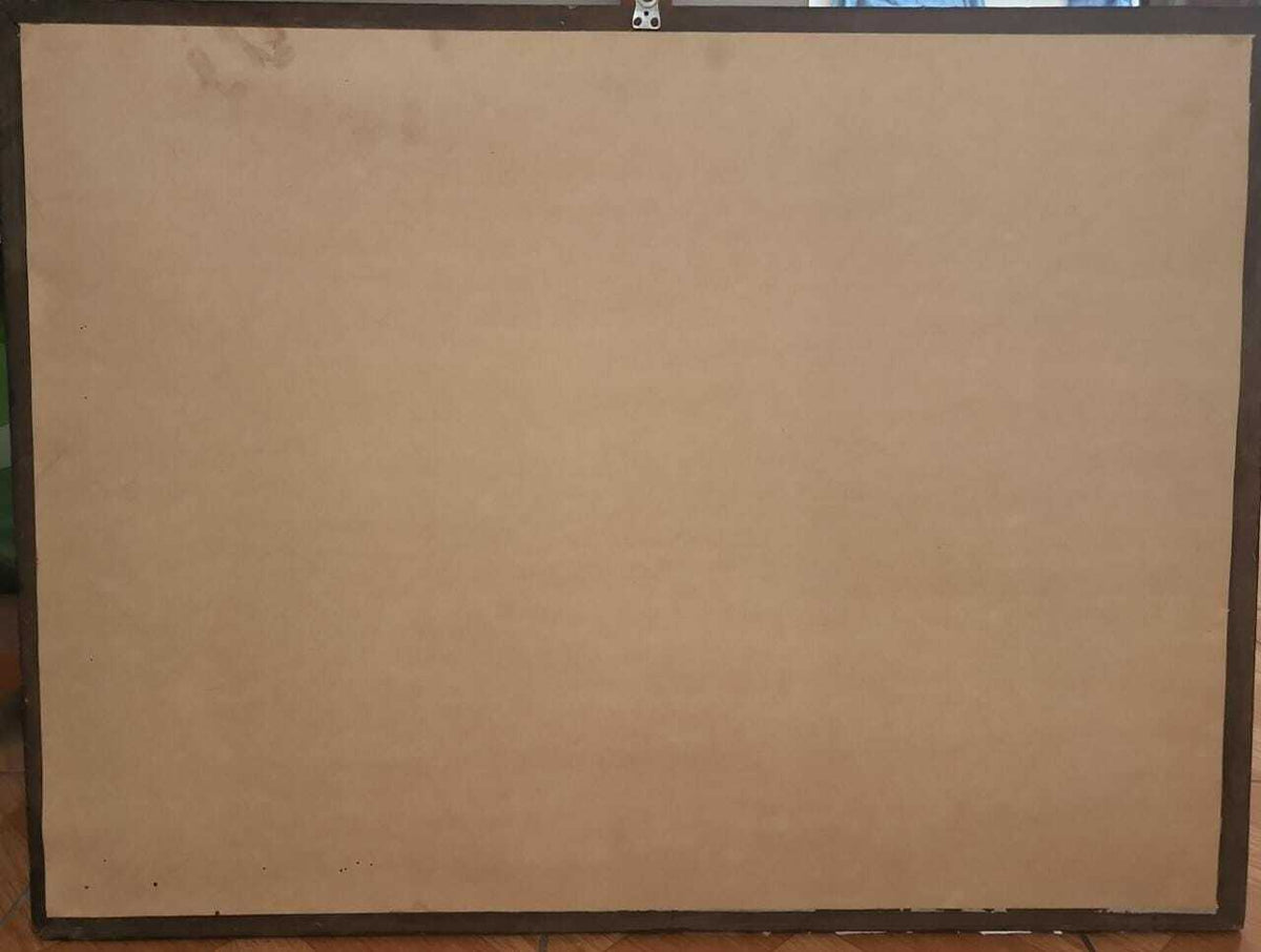 FINE Antique Composition Oil Canvas / Still Life  1960's