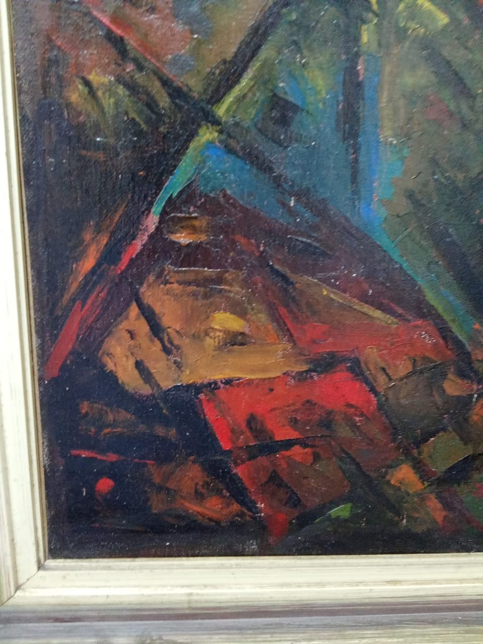 Jean René Bazaine (French, 1904–2001) Oil Canvas Painting / Unique Piece