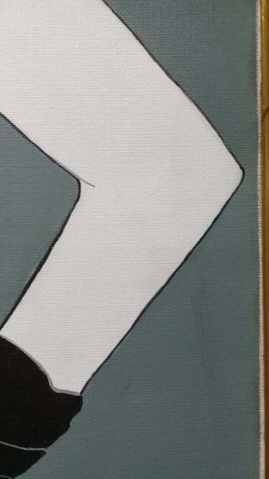 Patrick Nagel - Oil  Canvas Painting "AFTER"  / Signed