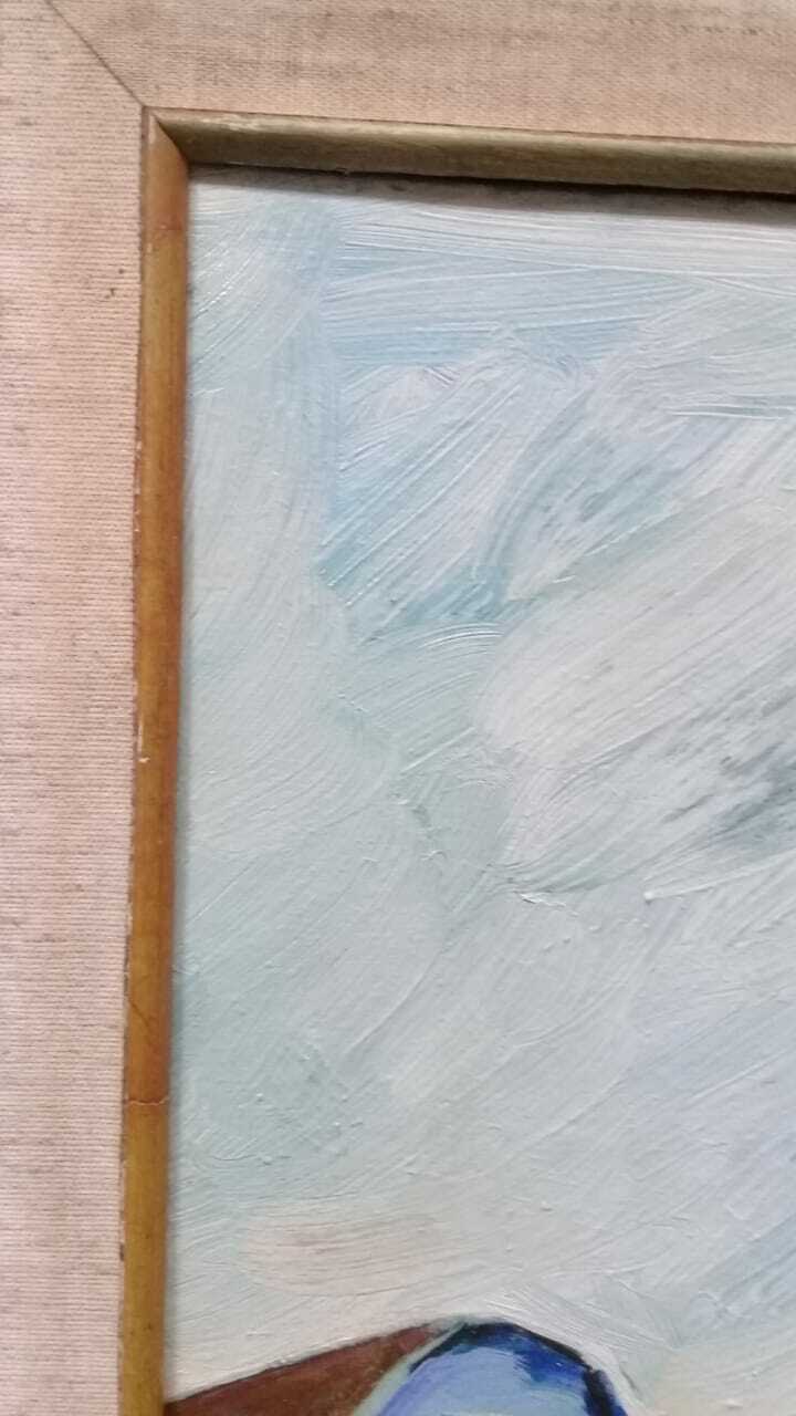 Antique Painting "In the Style Of"  Sam Newton-   Oil Canvas Landscape / Signed 
