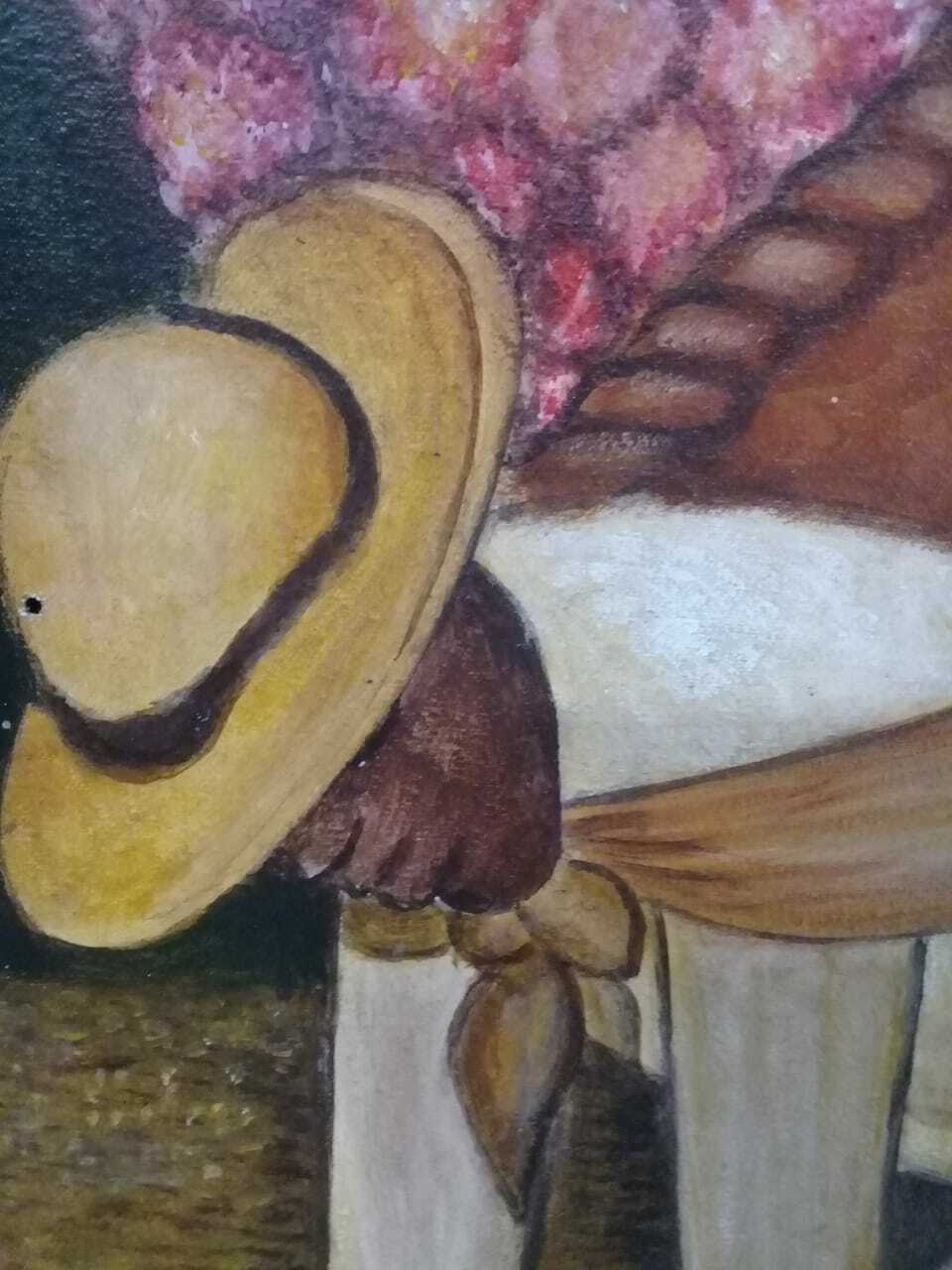 "Style of" Diego Rivera - Antqiue Oil canvas painting / Signed / FINE ART