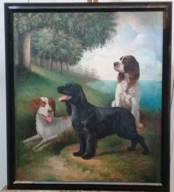 Contemporary "Cocker Spaniel" Extraordinary Oil Painting