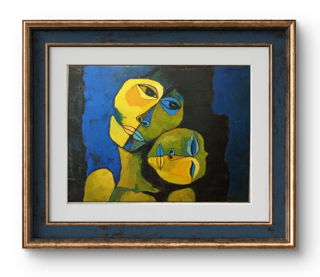 After Oswaldo Guayasamin - Oil canvas painting / Contemporary / Signed
