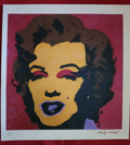FINE ART by Andy Warhol -  Cardboard SILKSCREEN/ Mixed Media / Vintage Art