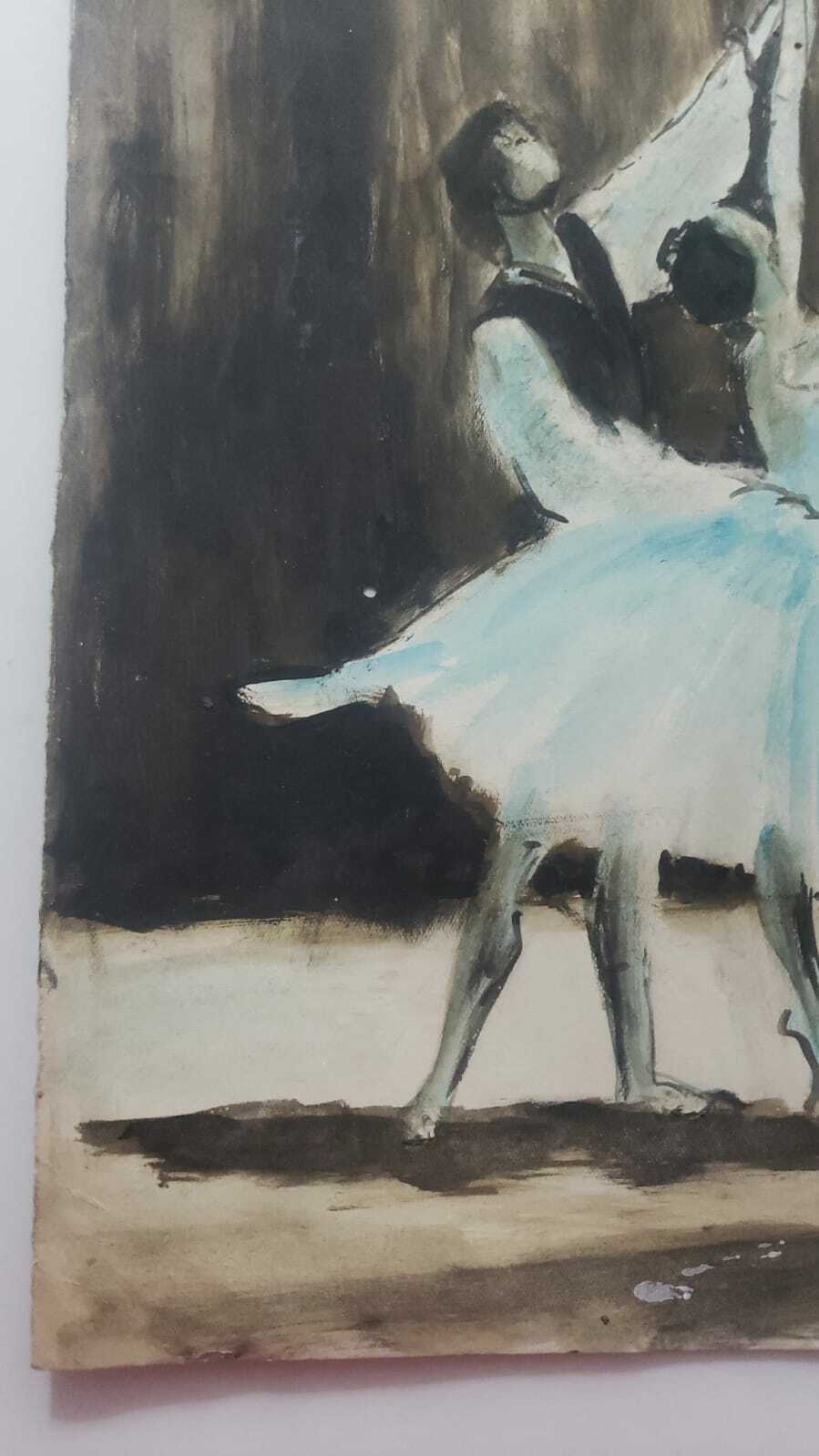 Real Antique Edgar Degas / Watercolor & Pastels / Manner of French Master 