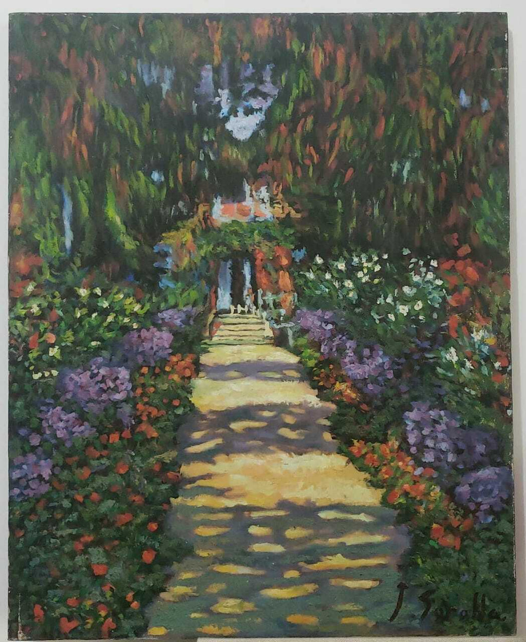 ORIGINAL Style of Joaquín Sorolla / Beautifull Landscape / Oil canvas painting 