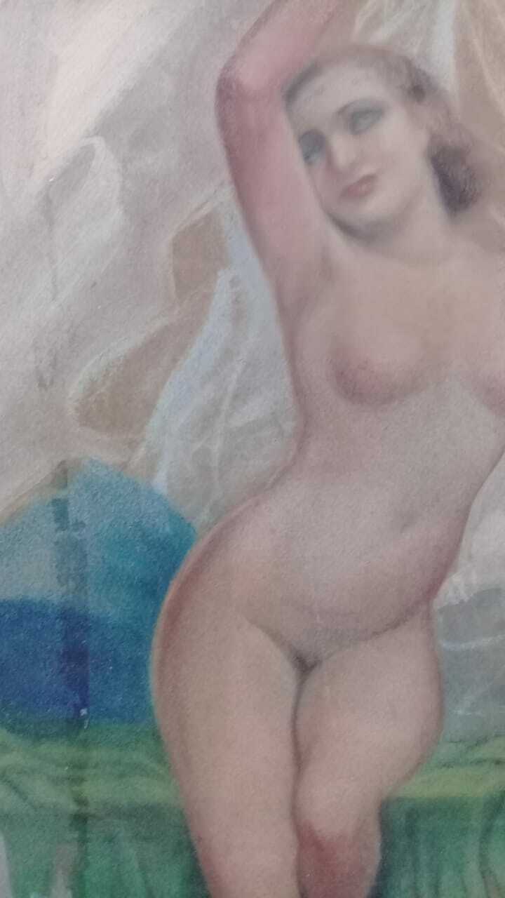 FINE ART - Aristide Maillol - Oil Canvas painting / Signed /  Female Nude / A1