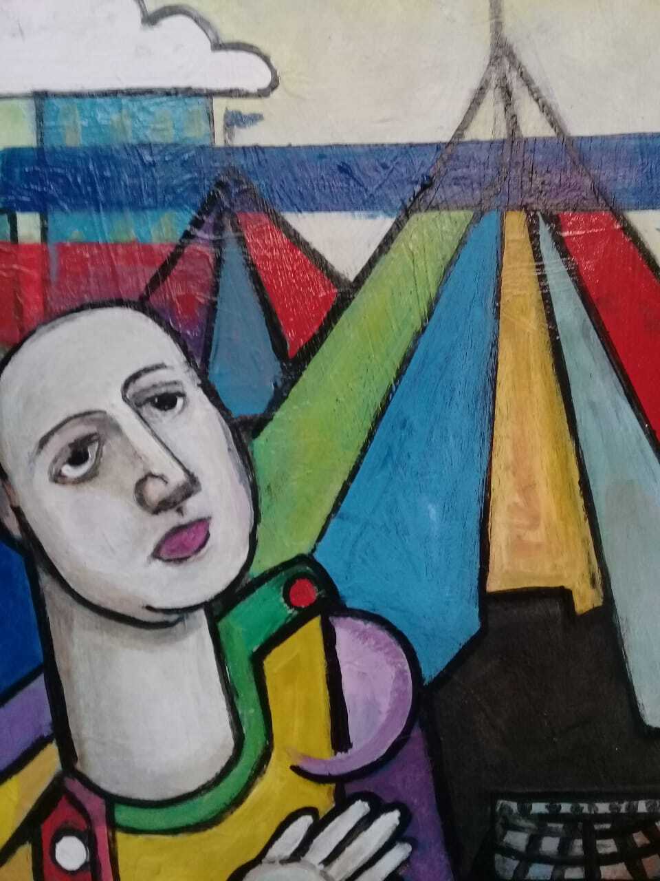 Fernand Léger - Antique Oil Canvas Painting - Signed /  "L'équilibriste" UNIQUE