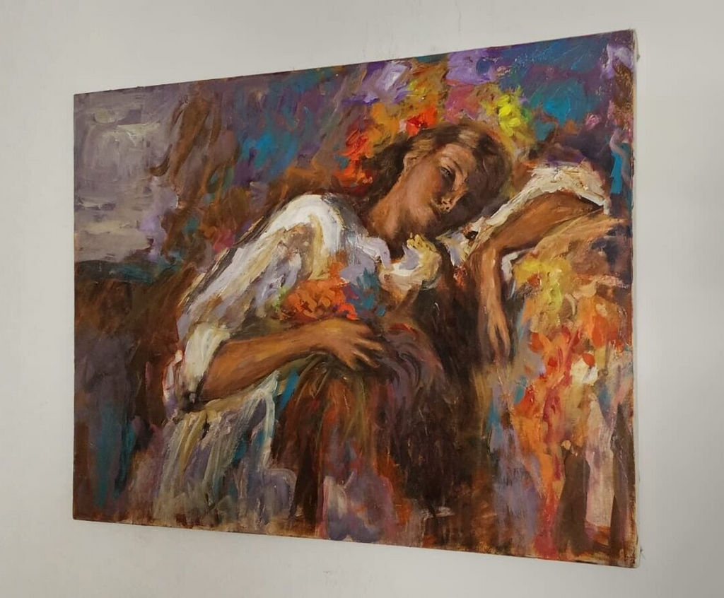 FINEART Oil Painting Canvas / Expressionism / Unsigned / 70's / Unique