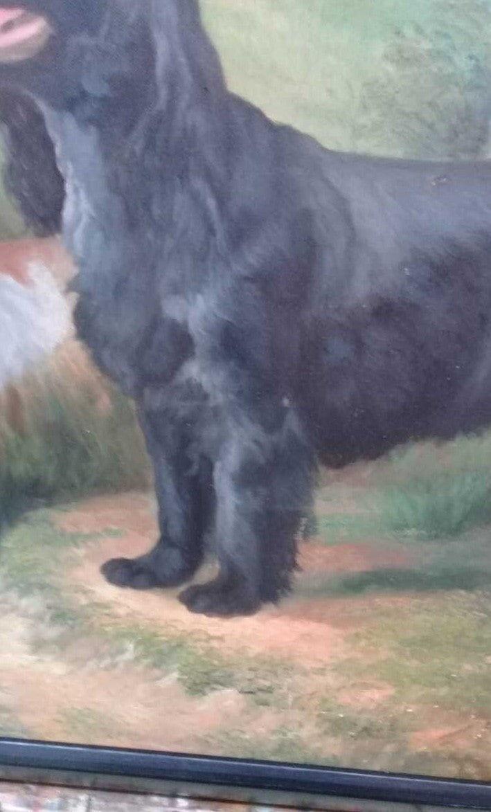 Contemporary "Cocker Spaniel" Extraordinary Oil Painting
