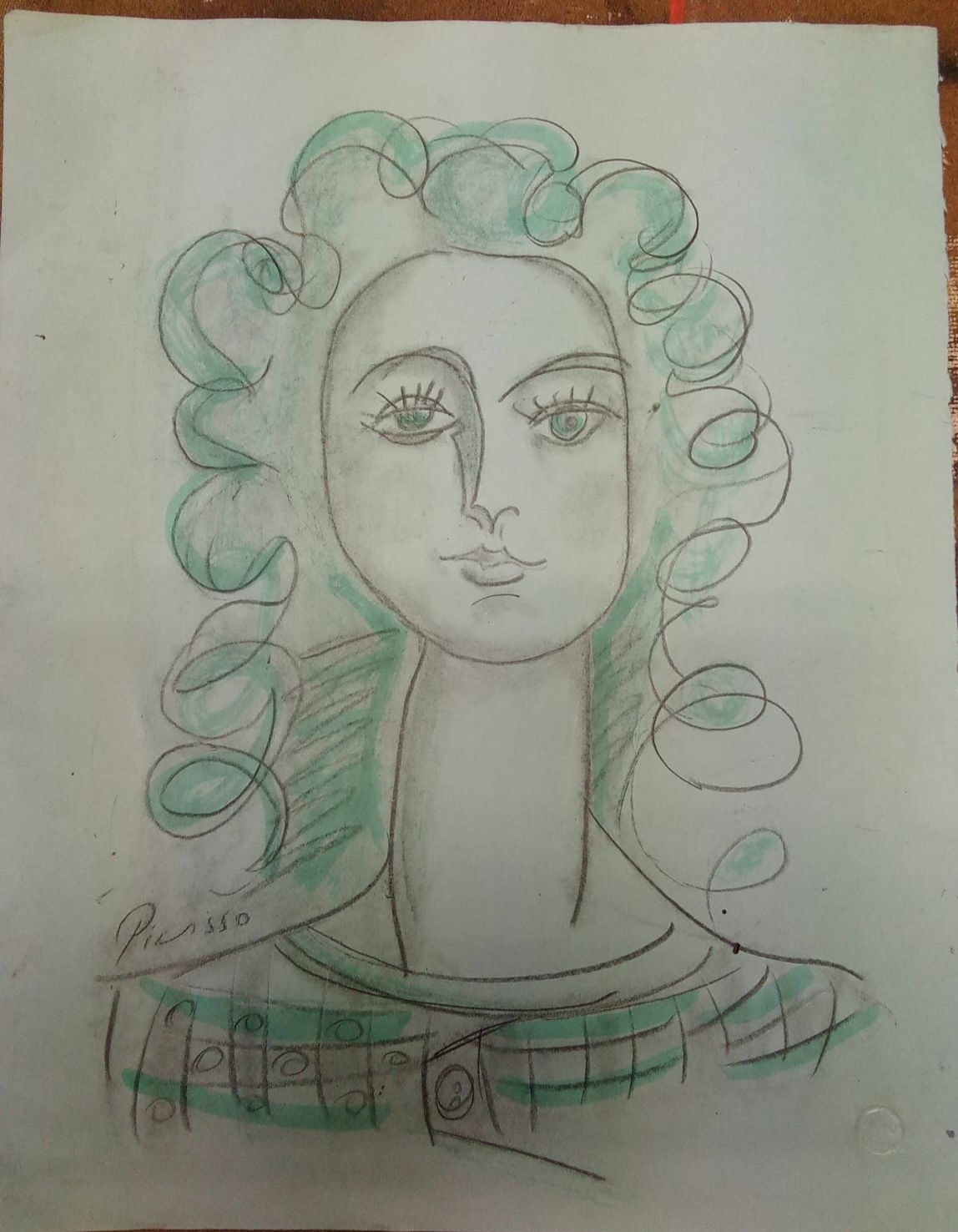 Pablo Picasso - Handmade Drawing Colored / Signed / After