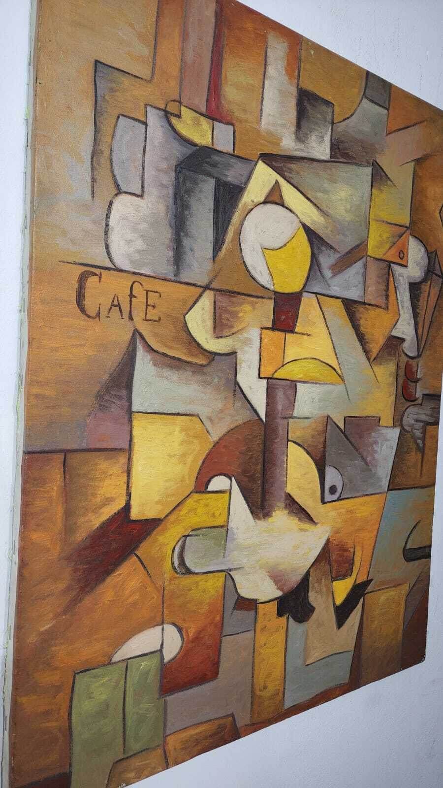 FINE Antique Oil Canvas Painting Cubism / "Style Of Pablo Picasso "IMPRESSIVE"