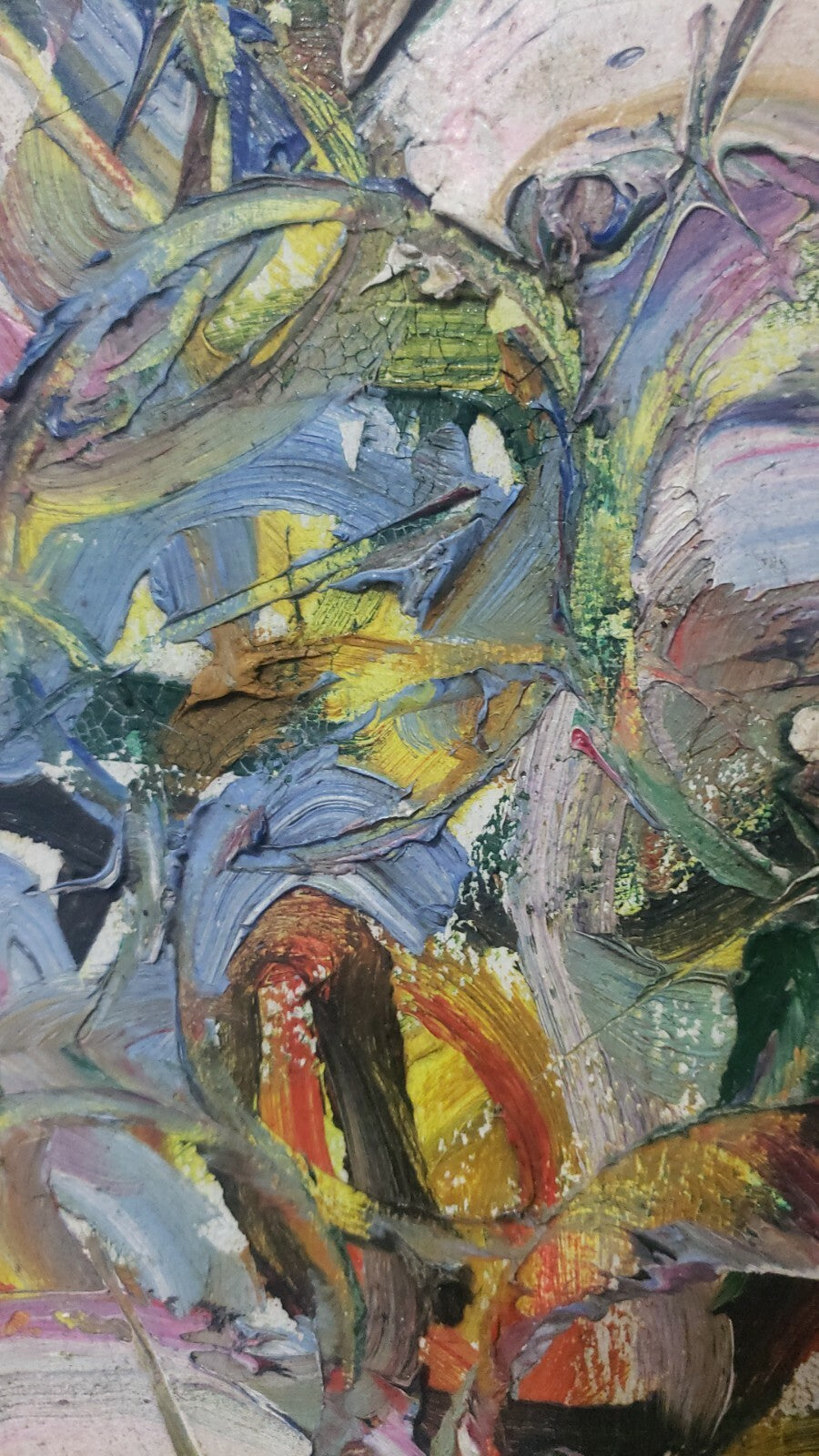 "AFTER RIOPELLE" Antique Oil Canvas Painting / Abstract expressionism / AMAZING