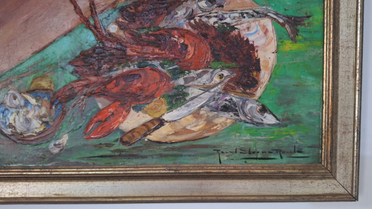 Amazing Original Oil Canvas Painting 1970s - Still Life / French Master
