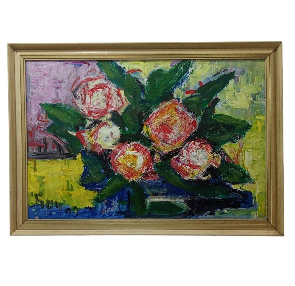 Tran Luu Hau (1928 - 2020) - Still Life Oil Canvas Painting
