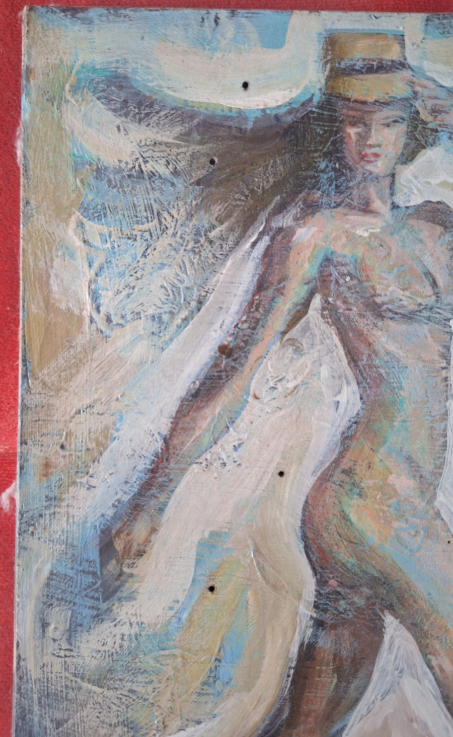 Leo Jansen - Oil Painting Masonite / Signed / Contemporary Portrait