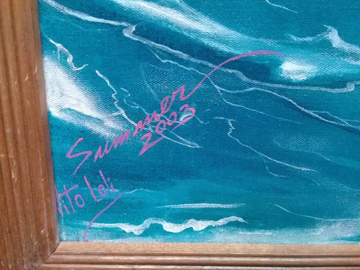 "Surfboard Hawaiian" / VITO LOLI 2003 - Contemporary Oil Canvas Painting