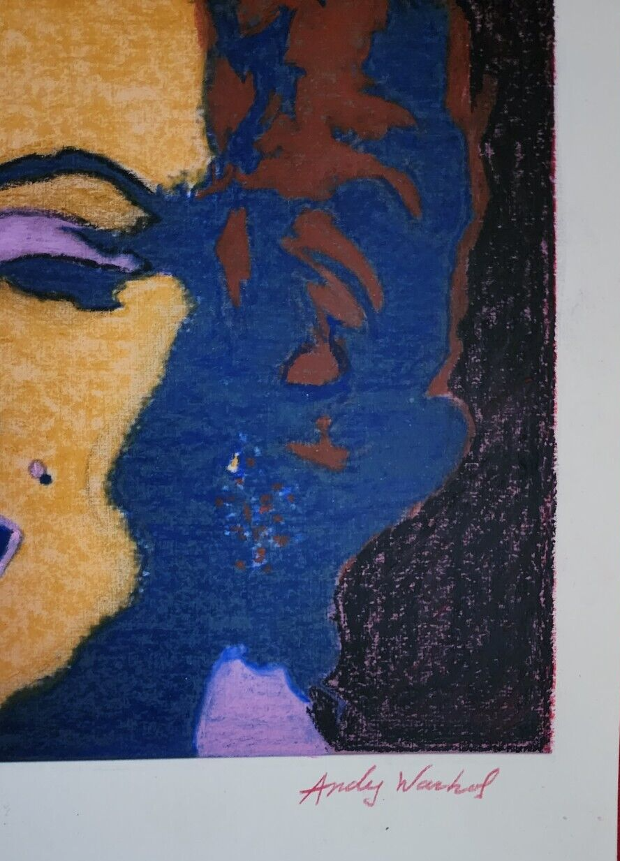 Andy Warhol - Painting on Cardboard SILKSCREEN/ Mixed Media / Vintage