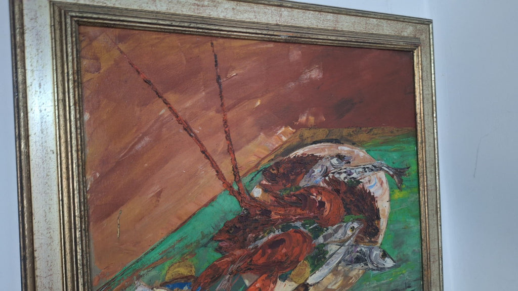 Amazing Original Oil Canvas Painting 1970s - Still Life / French Master