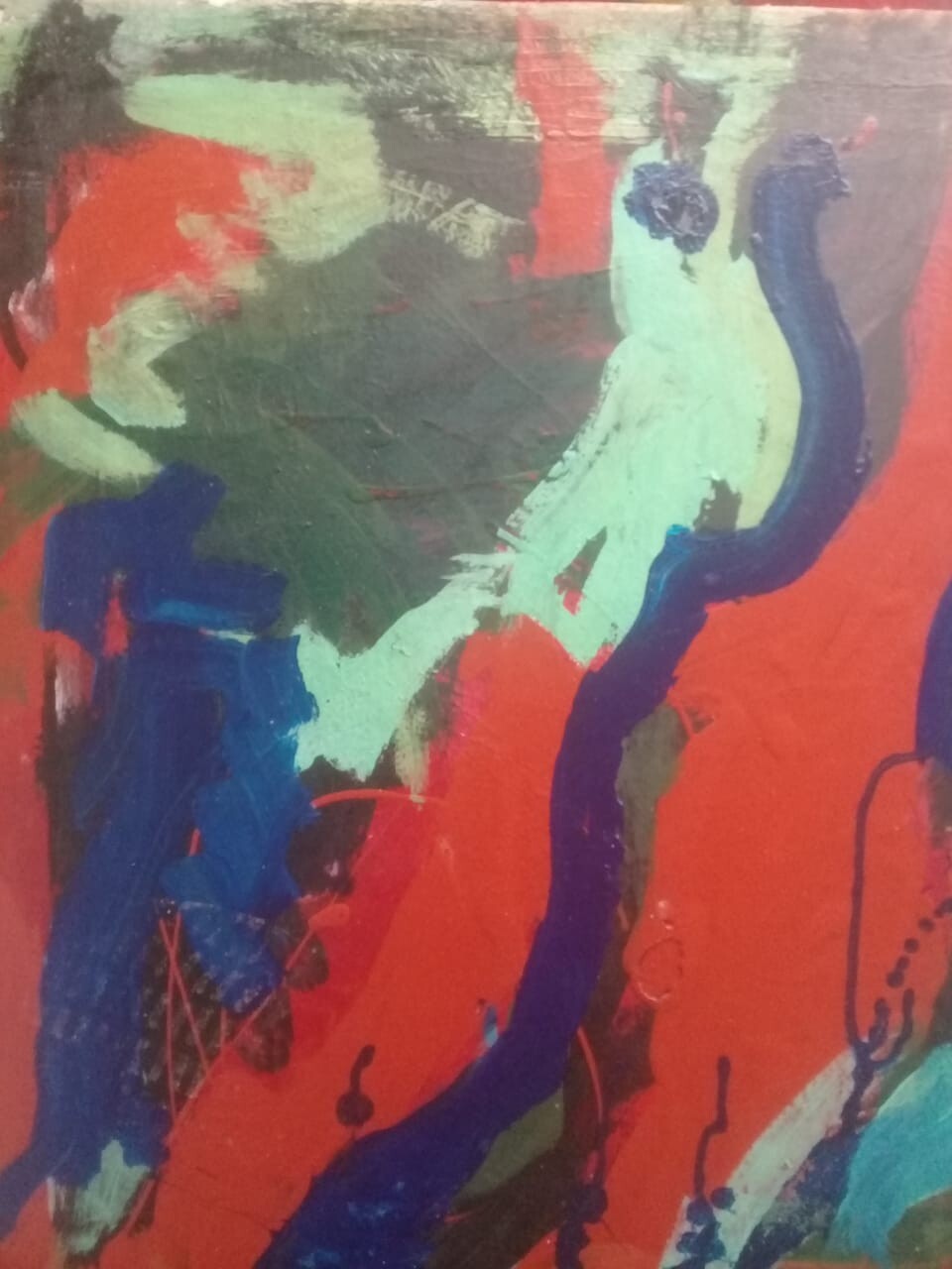 American Contemporary Master Abstract SYD SOLOMON - Oil canvas Painting / Signed