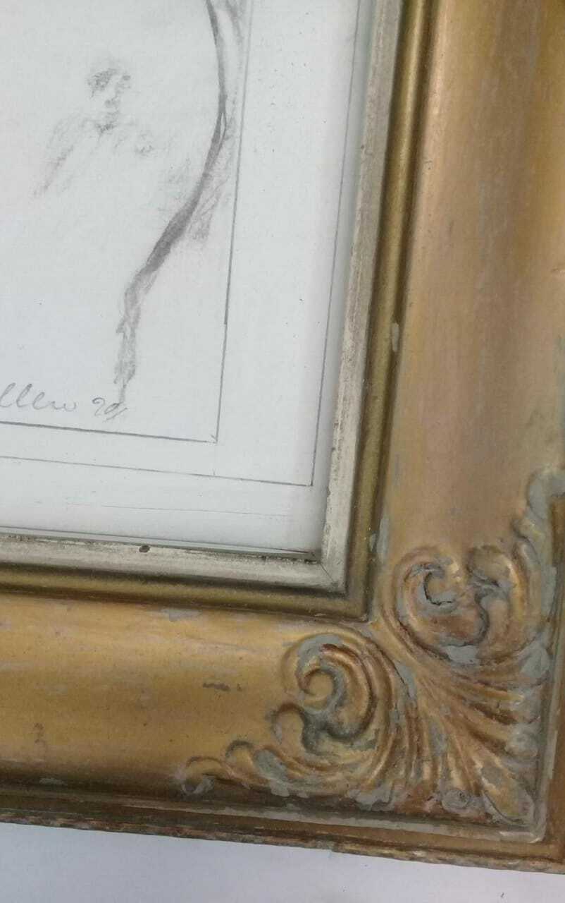 Luis Caballero - Drawing carbon Gay Nude / Signed - Contemporary Art