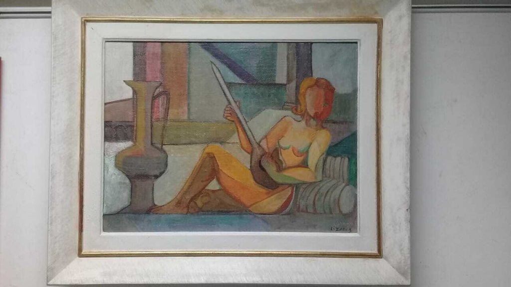 Luis Lizares - Oil canvas painting / Signed / "ODALISCA"