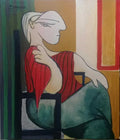 PABLO PICASSO - Antique Oil Canvas "In the Manner of " RARE