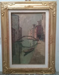 Federico del Campo - Antique Oil canvas Painting / Signed / "Venecia" Manner of 
