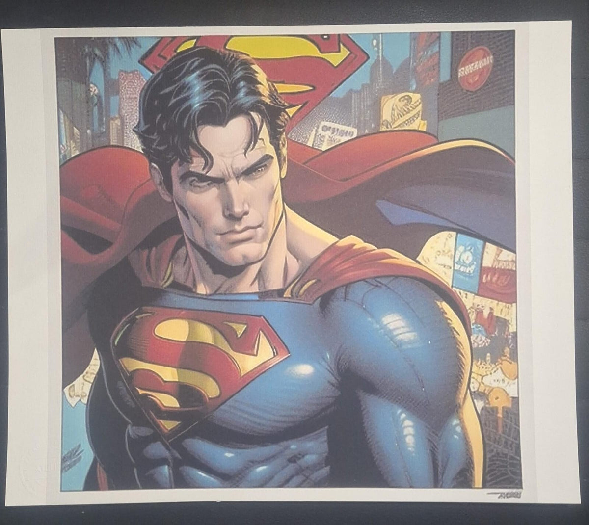 SUPERMAN - Mixed Media / Original Art / SILKSCREEN - FINE ART PRINT 300gr