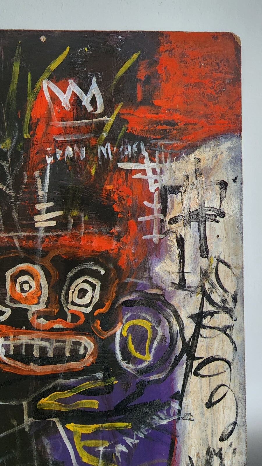 JEAN MICHELLE-BASQUIAT - Oil Canvas Board / Signed / Style of