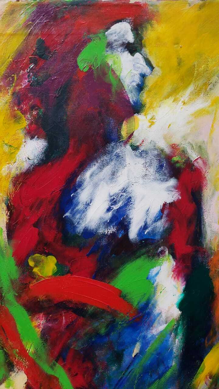FINE Contemporary Art Antique - Oil canvas painting / "Style of" CORNEILLE 