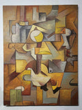 FINE Antique Oil Canvas Painting Cubism / "Style Of Pablo Picasso "IMPRESSIVE"